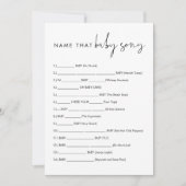 STELLA名前そのベビーソングゲームカード 招待状 (正面)