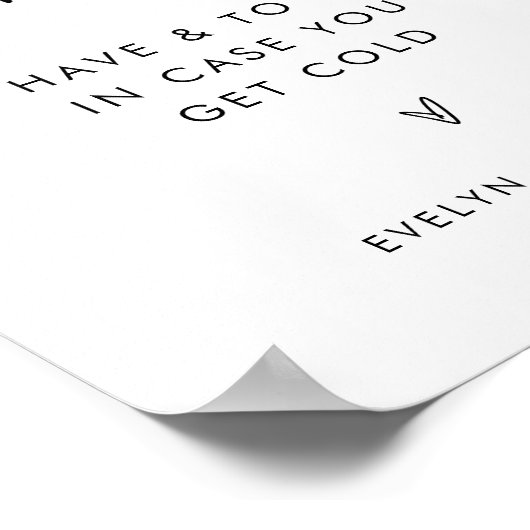 STELLA毛布結婚外標識 ポスター (角)