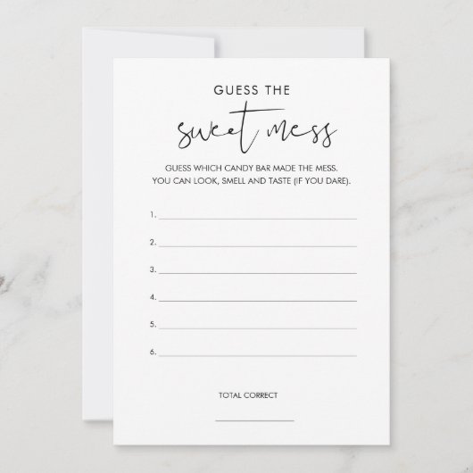 STELLA甘いメイスゲームカードを推測 招待状 (正面)