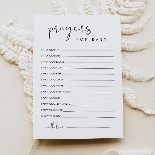 STELLA祈りの言葉ベビーアドバイスカード 招待状