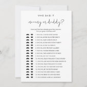 STELLA誰が言ったママのパパベビーゲームカード 招待状 (正面)