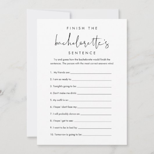 STELLA、バチェロレッテのフレーズゲームを終了 招待状 (正面)