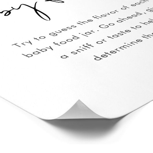 STELLA、ベビーのフードゲームサインを推測 ポスター (角)