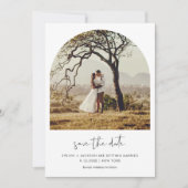 STELLA モダン Edgy Arch Photo Save The Date 招待状 (正面)