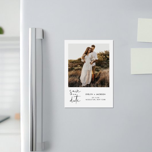 STELLA モダン Edgy Photo Save The Date マグネット招待状