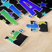 「STELLA」名、おもしろい「ハッピーバースデー」 ジグソーパズル (側面)