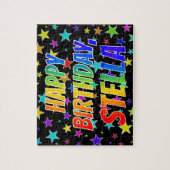 「STELLA」名、おもしろい「ハッピーバースデー」 ジグソーパズル (縦)