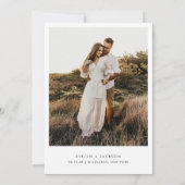 STELLA Arch Photo Save The Date Black 招待状 (裏面)