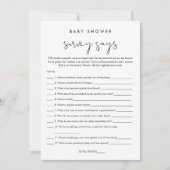 STELLA Baby Shower Surveyがゲームカードを発表 招待状 (正面)