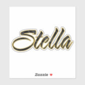 Stella black gold Lettering Aufkleber Sticker シール (シート)