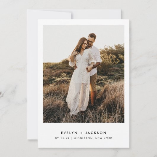 STELLA Boho Terracotta写真Save The Date 招待状 (裏面)