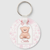 Stella | Custom Pink Teddy Bear Nursery Design  キーホルダー (正面)