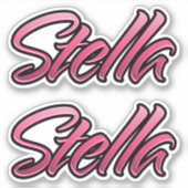 Stella faded pink Aufkleber Sticker Stickerset シール (正面)
