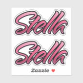 Stella faded pink Aufkleber Sticker Stickerset シール (シート)