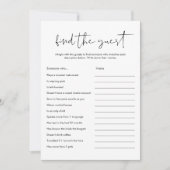 STELLA Find the Guestベビーまたはブライダルシャワーゲーム 招待状 (正面)