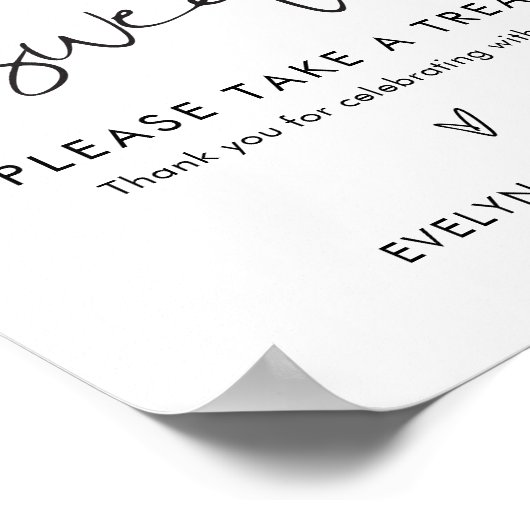 STELLA Love is Sweet結婚式の引き出物サイン ポスター (角)