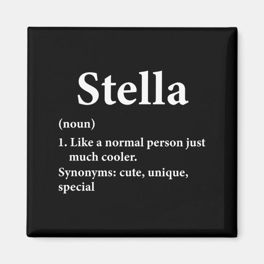 Stella Name Definition Funny D  マグネット (正面)