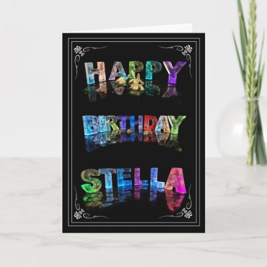 Stella - Name in Lights greeting card (写真) カード (正面)