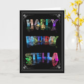 Stella - Name in Lights greeting card (写真) カード (黄色い花)