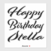 Stella Name Vorname black Sticker Geburtstag シール (シート)
