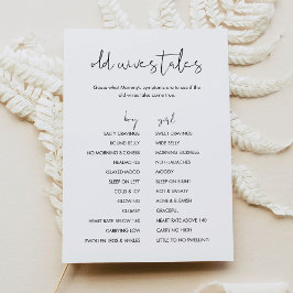 STELLA Old Wids Talesベビーシャワーゲームカード 招待状