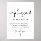 STELLA Unplugged Baby Shower Sign Poster ポスター (正面)