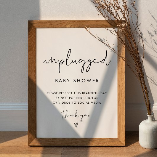 STELLA Unplugged Baby Shower Sign Poster ポスター
