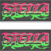 Stella Vorname Name Graffiti Aufkleber Sticker シール (正面)