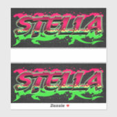 Stella Vorname Name Graffiti Aufkleber Sticker シール (シート)