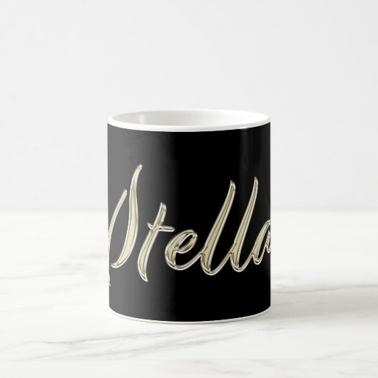 Stella white gold Handwriting Tasse Kaffeetasse コーヒーマグカップ (中央)