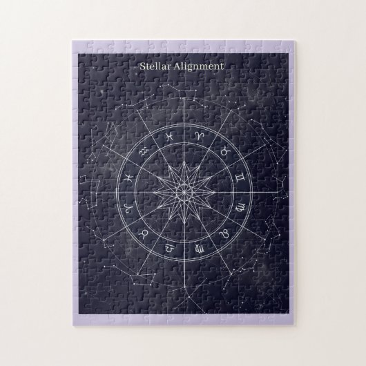 Stellar Align Monochrome Art Jigsaw Puzzle ジグソーパズル (縦)