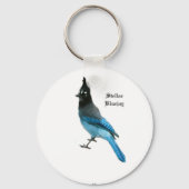 Stellar Blue Jay key chain キーホルダー (正面)