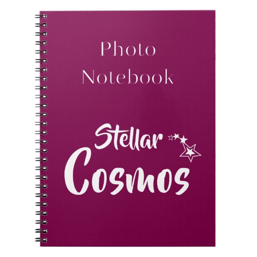 Stellar Cosmos Spiral Photo Notebook ノートブック (正面)