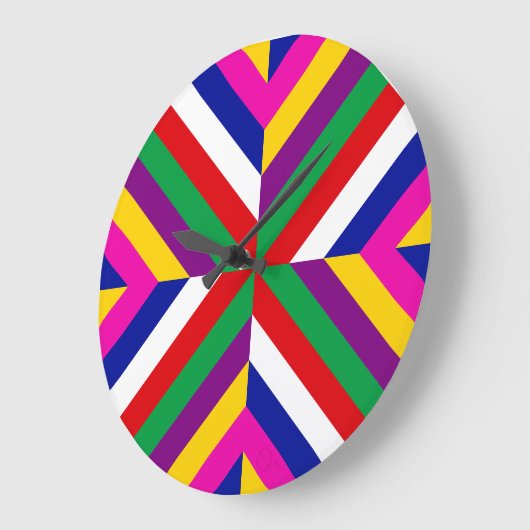 Stellar Cross-Section - Green/Red - Dynamic ラージ壁時計 (傾斜)