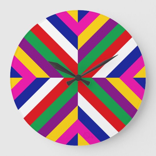 Stellar Cross-Section - Green/Red - Dynamic ラージ壁時計 (正面)