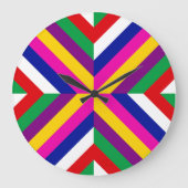 Stellar Cross-Section - Magenta/Yellow - Dynamic ラージ壁時計 (正面)