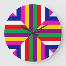 Stellar Cross-Section - Purple/Green - Balanced  ラージ壁時計