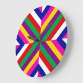 Stellar Cross-Section - Purple/Green - Dynamic ラージ壁時計 (傾斜)