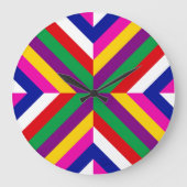 Stellar Cross-Section - Purple/Green - Dynamic ラージ壁時計 (正面)