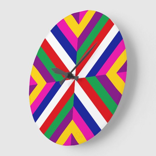 Stellar Cross-Section – Red/White – Dynamic ラージ壁時計 (傾斜)