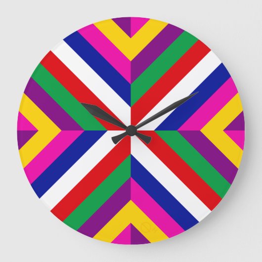 Stellar Cross-Section – Red/White – Dynamic ラージ壁時計 (正面)