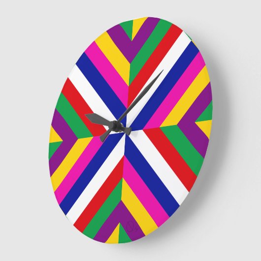 Stellar Cross-section - White/Blue - Dynamic ラージ壁時計 (傾斜)