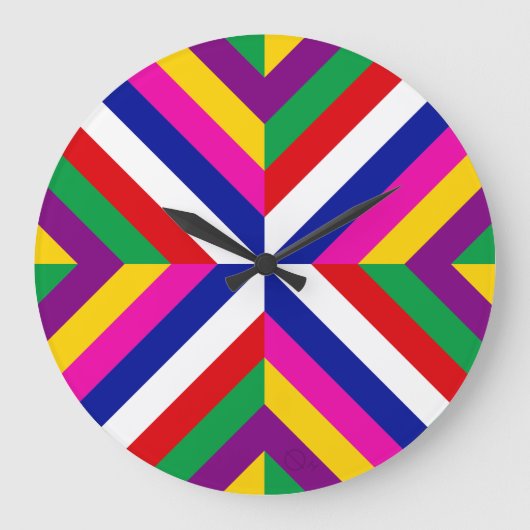 Stellar Cross-section - White/Blue - Dynamic ラージ壁時計 (正面)