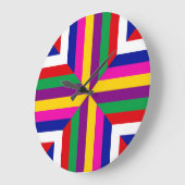 Stellar Cross-Section - Yellow/Purple -Balanced ラージ壁時計 (傾斜)