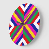 Stellar Cross-Section - Yellow/Purple - Dynamic ラージ壁時計 (傾斜)