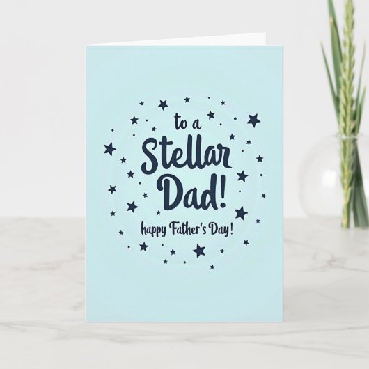 Stellar Dad ネイビースクリプトカード カード (正面)