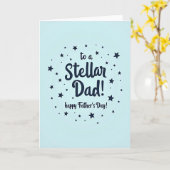Stellar Dad ネイビースクリプトカード カード (黄色い花)