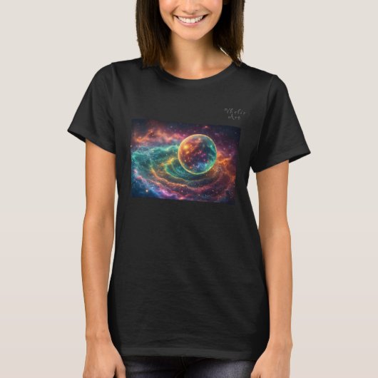 Stellar Dream Nebula Design Tシャツ (正面)