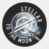 STELLAR LUMENS Crypto Blockchain BULLRUN、XLM ラウンドシール (正面)