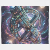 Stellar Path – Journey Through the Universe´8 フリースブランケット (正面(横))